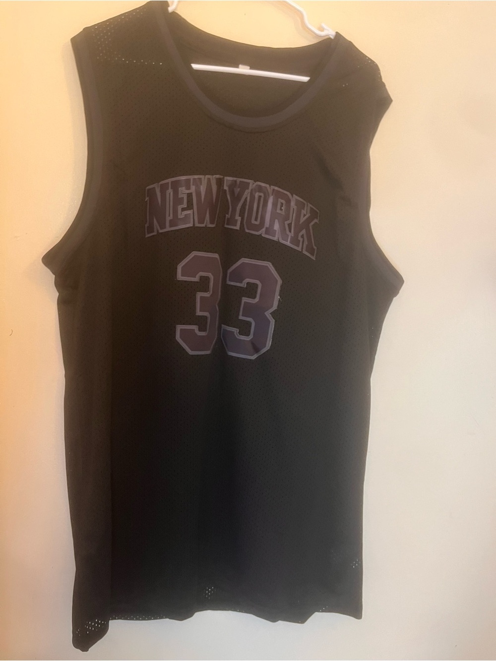 Embroidered Ewing Basketball Jersey New York blackout